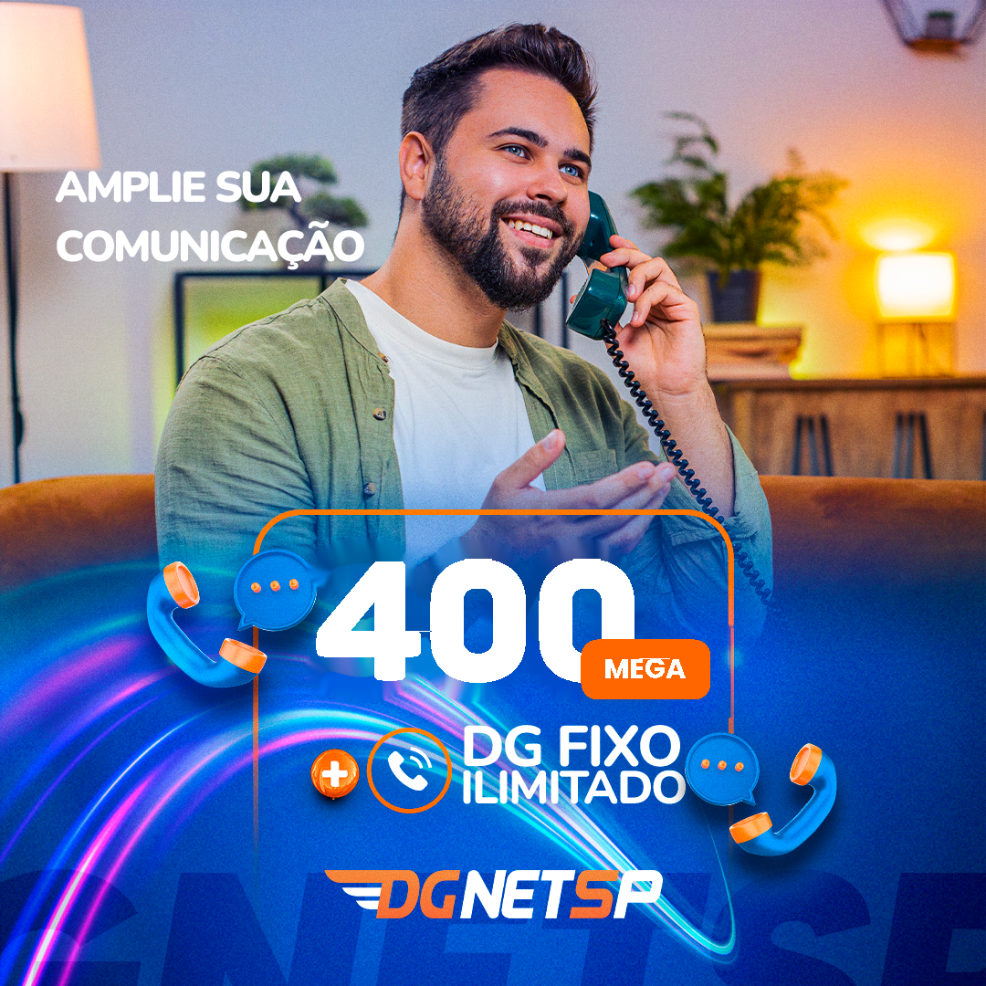 400 mega de internet fibra com telefone fixo.
